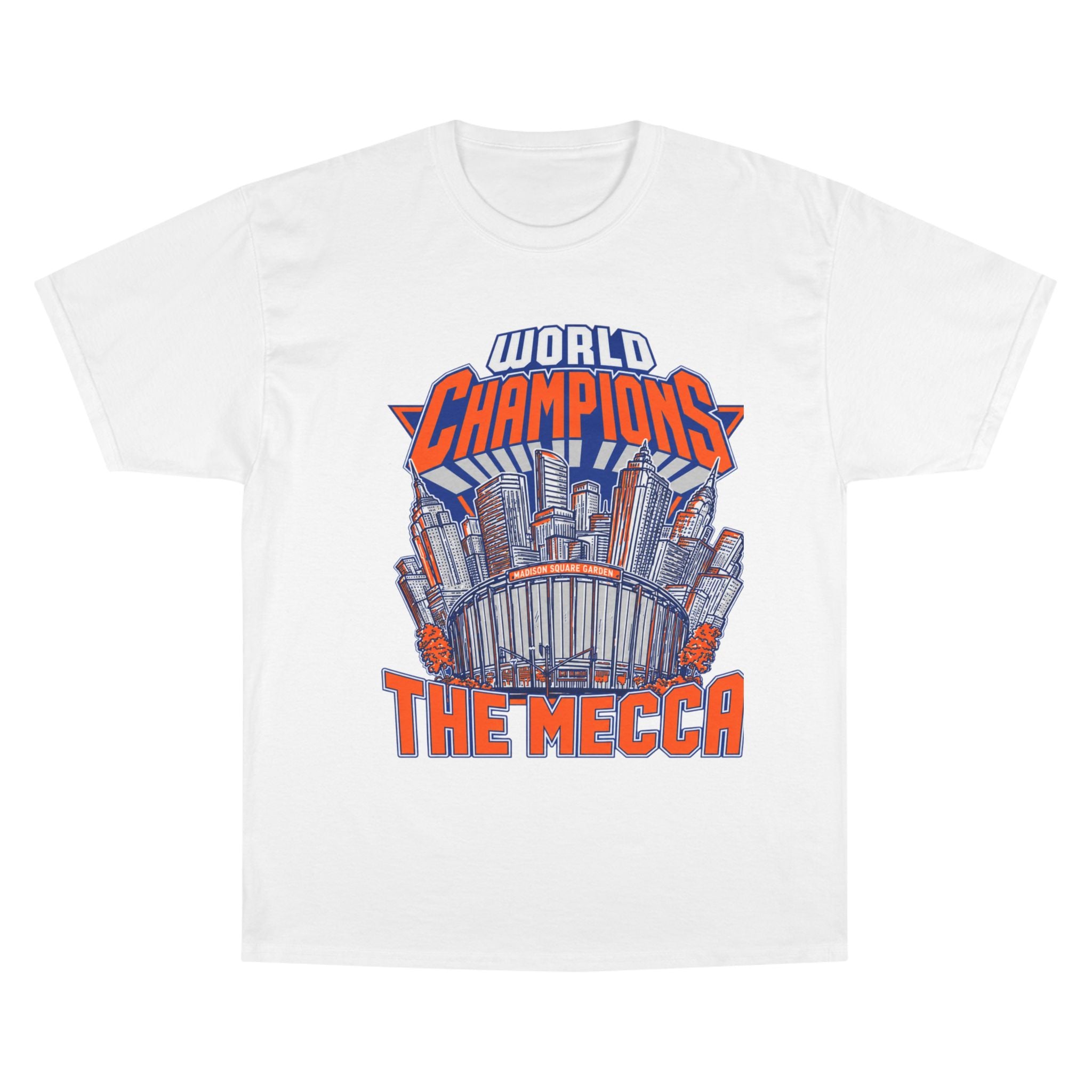 World Champions The Mecca T-Shirt — New York City 2026 Sports Fan Tee
